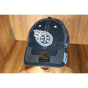 TN Titans 47 Brand Snapback Cap trucker Hat RARE Stitching White Blue NWT !